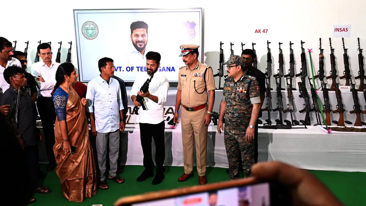 130 Maoists surrender before Telangana Chief Minister in Hyderabad