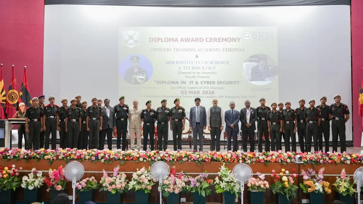 350 cadets pass out with Diploma in IT and Cyber Security jointly curated by SRMIST and OTA