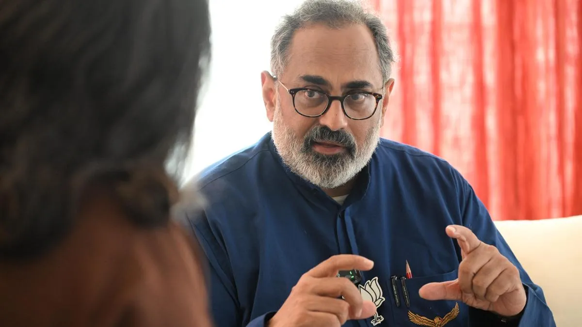 &lsquo;A double-engine govt. will de-risk people from  political conflicts that hurt their development&rsquo;: Rajeev Chandrasekhar