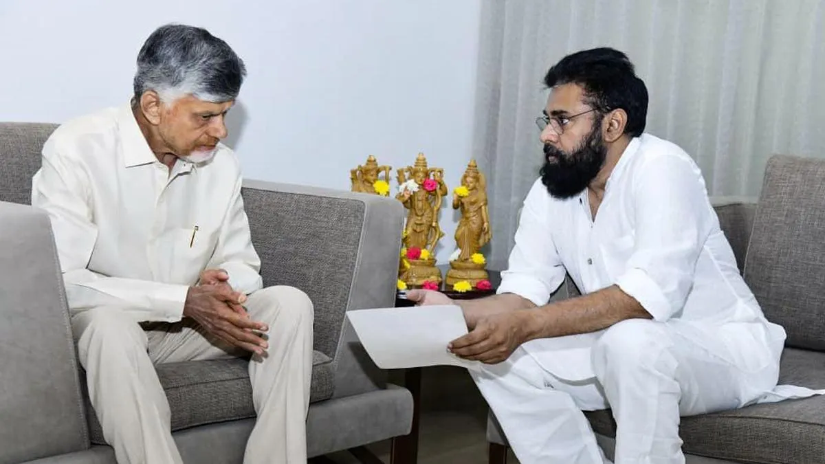Deputy Chief Minister Pawan Kalyan calls on Chief Minister Chandrababu Naidu, discusses key rural development issues