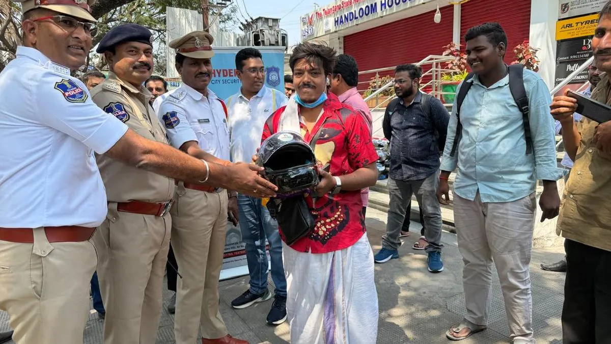 Hyderabad City Security Council promotes road safety with helmet distribution drive