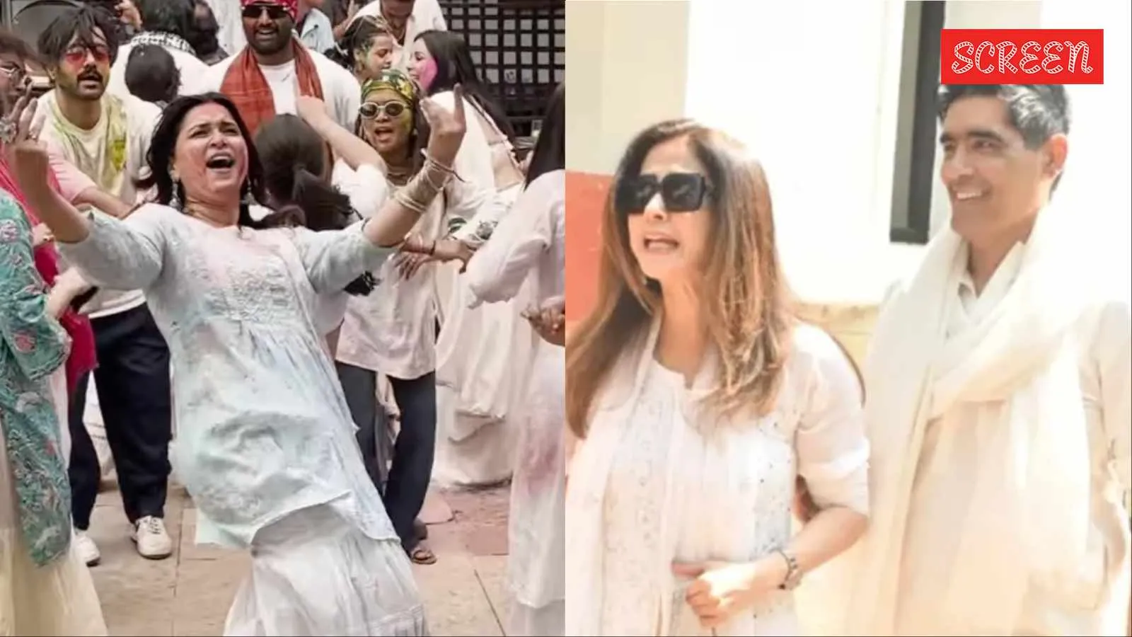 Inside Shabana Azmi-Javed Akhtar&rsquo;s Holi party: Urmila Matondkar, Mannara Chopra dance; Priyanka Chopra&rsquo;s mom joins celebration