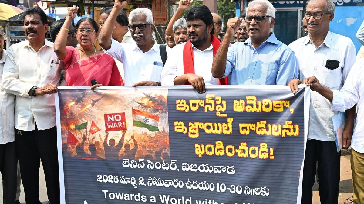 Left parties stage protest, condemn U.S.-Israel attack on Iran