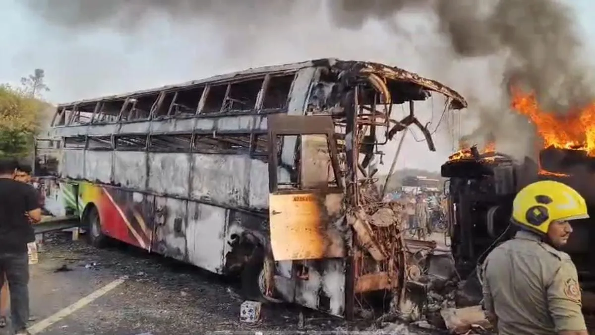 Markapuram bus fire: Telangana sets up control rooms as victims traced to families in Andhra