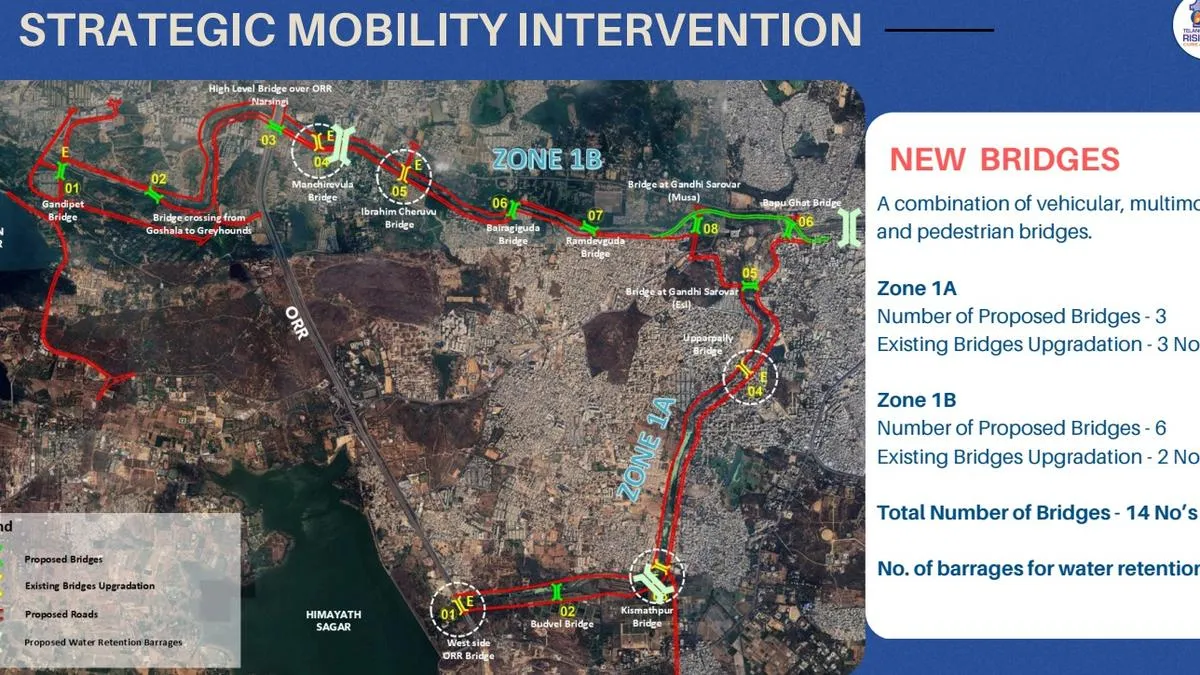 Musi Riverfront in Hyderabad to house East-West Corridor in BOT model, and Gandhi Sarovar in 200 acres