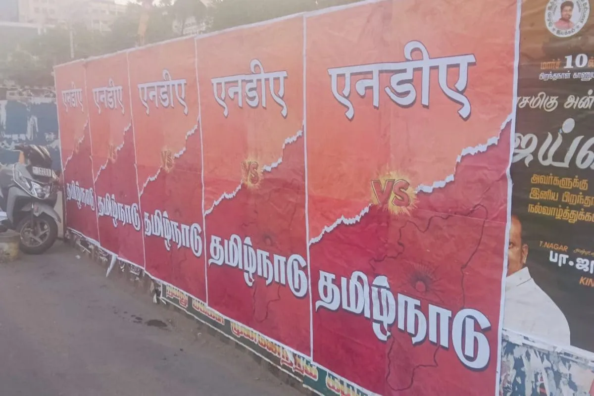 'NDA Vs Tamil Nadu': Poster War Emerges In Tamil Nadu Ahead Of PM Modi's Visit