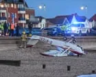 Pilot &lsquo;crawls out&rsquo; after plane crashes on to beach in Gosport