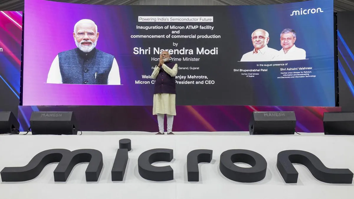 PM Modi inaugurates Micron ATMP plant in Gujarat&rsquo;s Sanand