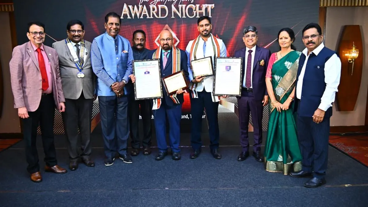 Rotary award for table tennis player Achanta Sharath Kamal