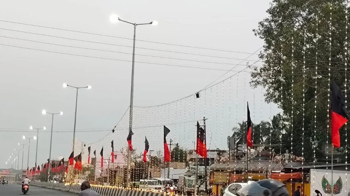 State Highways installs LED streetlights on  Chennai - Chittoor - Bengaluru Highway near Walajah to prevent accidents