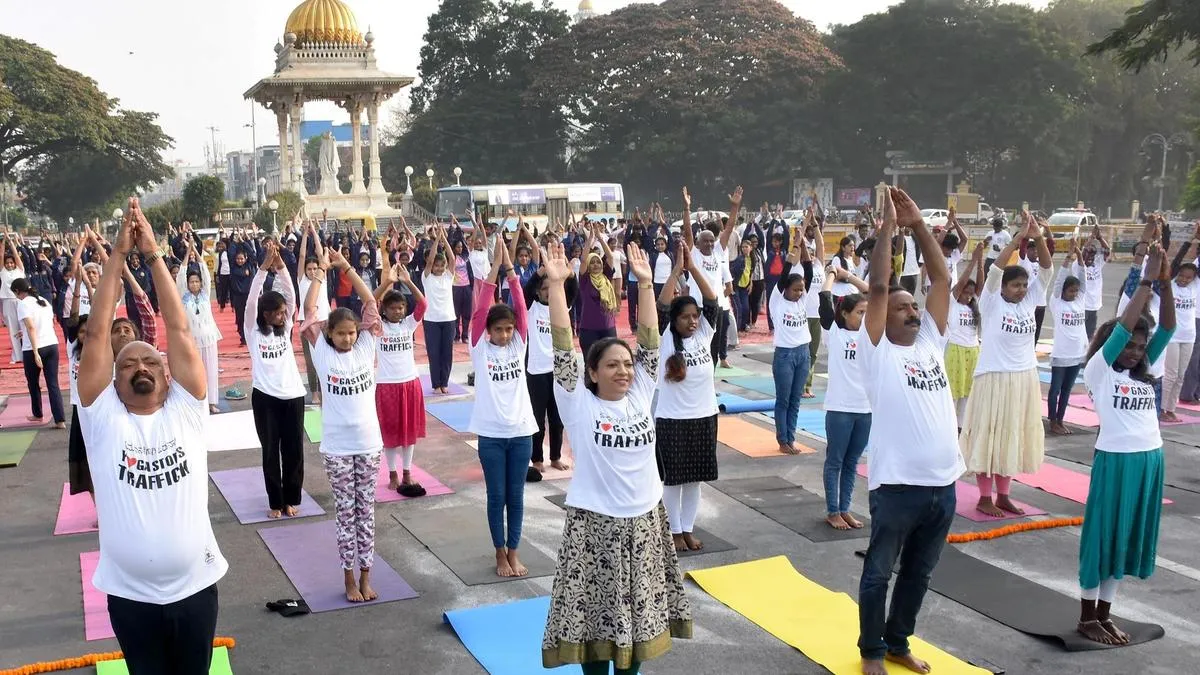 State Women&rsquo;s Commission chief participates in &lsquo;Yoga Stops Traffick&rsquo; in Mysuru