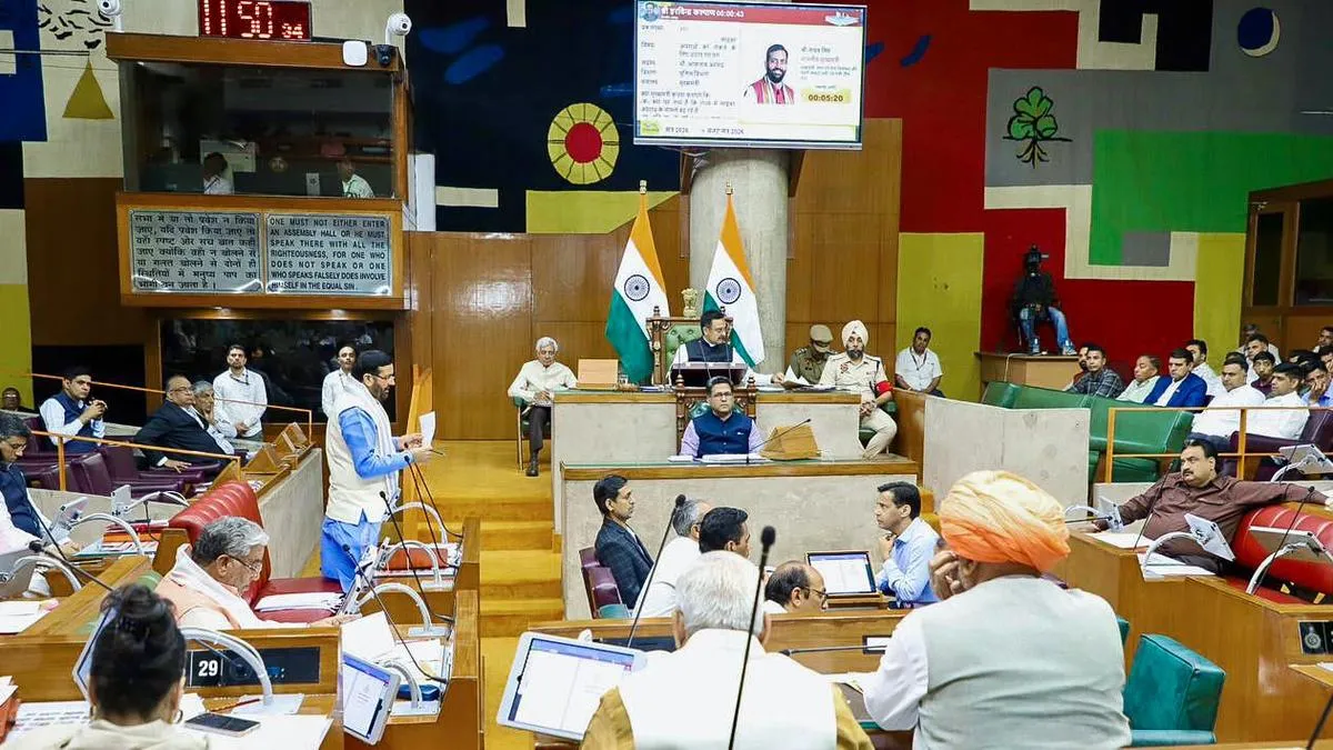  Uproar in Haryana Assembly after Congress secures wafer thin win in Rajya Sabha polls