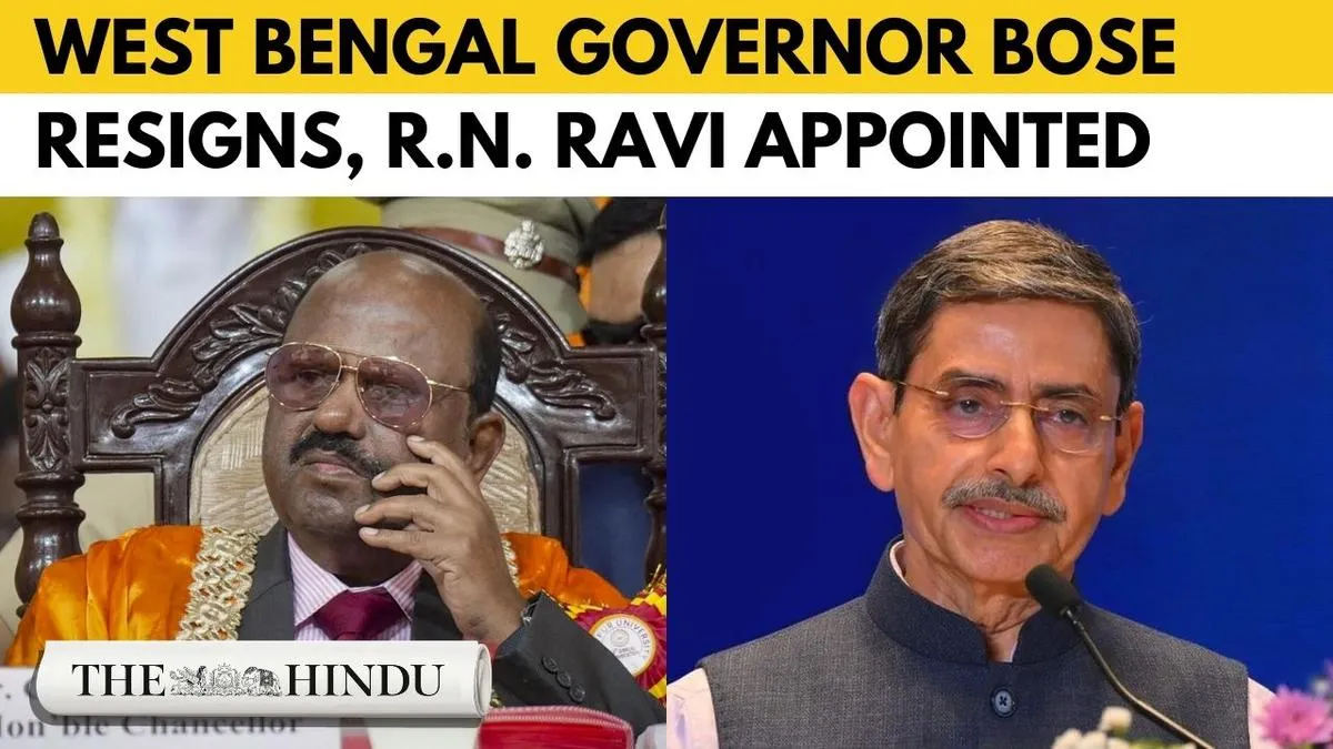 Watch: West Bengal Governor C.V. Ananda Bose resigns, R.N. Ravi takes charge
